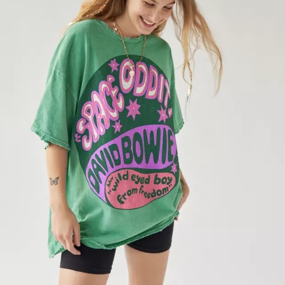 David Bowie Space Oddity Oversized T shirt Dress - Picture 1 of 6
